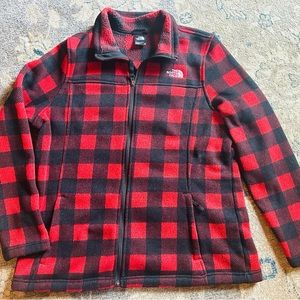 The North Face Women’s Buffalo Plaid Maggy Sweater Fleece Jacket. Like new!